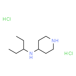 ChemSpider 2D Image | N-(3-Pentanyl)-4-piperidinamine dihydrochloride | C10H24Cl2N2