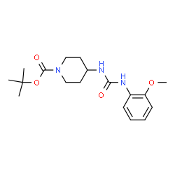 ChemSpider 2D Image | tert-Butyl 4-[3-(2-methoxyphenyl)ureido]piperidine-1-carboxylate | C18H27N3O4