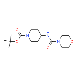 ChemSpider 2D Image | tert-Butyl 4-[(morpholine-4-carbonyl)amino]piperidine-1-carboxylate | C15H27N3O4