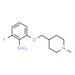 ChemSpider 2D Image | 2-Fluoro-6-[(1-methyl-4-piperidinyl)methoxy]aniline | C13H19FN2O