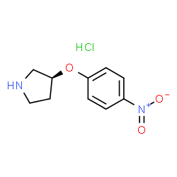 ChemSpider 2D Image | (S)-3-(4-Nitrophenoxy)pyrrolidine hydrochloride | C10H13ClN2O3