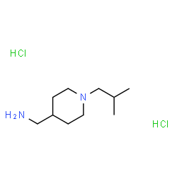 ChemSpider 2D Image | 1-(1-Isobutyl-4-piperidinyl)methanamine dihydrochloride | C10H24Cl2N2