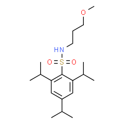 ChemSpider 2D Image | 2,4,6-Triisopropyl-N-(3-methoxypropyl)benzenesulfonamide | C19H33NO3S
