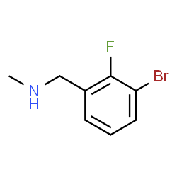 ChemSpider 2D Image | N-(3-Bromo-2-fluorobenzyl)-N-methylamine | C8H9BrFN