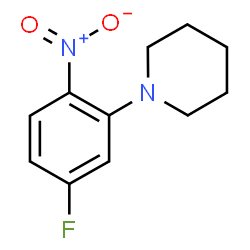 ChemSpider 2D Image | 1-(5-Fluoro-2-nitrophenyl)piperidine | C11H13FN2O2