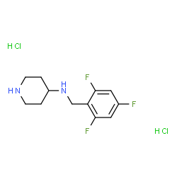 ChemSpider 2D Image | N-(2,4,6-Trifluorobenzyl)-4-piperidinamine dihydrochloride | C12H17Cl2F3N2