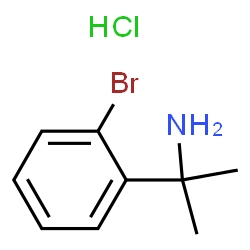 ChemSpider 2D Image | 2-(2-Bromophenyl)propan-2-amine hydrochloride | C9H13BrClN