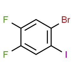 ChemSpider 2D Image | 1-Bromo-4,5-difluoro-2-iodobenzene | C6H2BrF2I