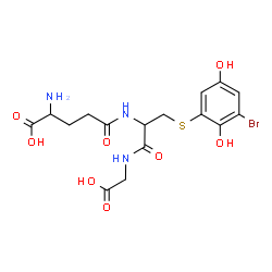 ChemSpider 2D Image | gamma-Glutamyl-S-(3-bromo-2,5-dihydroxyphenyl)cysteinylglycine | C16H20BrN3O8S