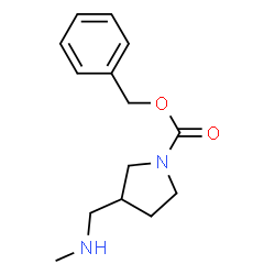 ChemSpider 2D Image | benzyl 3-((methylamino)methyl)pyrrolidine-1-carboxylate | C14H20N2O2