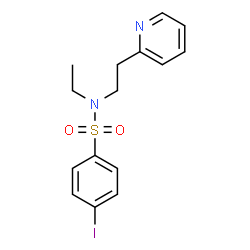 ChemSpider 2D Image | N-Ethyl-4-iodo-N-[2-(2-pyridinyl)ethyl]benzenesulfonamide | C15H17IN2O2S