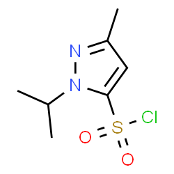 ChemSpider 2D Image | 2-ISOPROPYL-5-METHYLPYRAZOLE-3-SULFONYL CHLORIDE | C7H11ClN2O2S