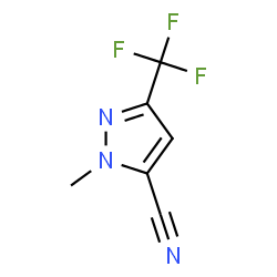 ChemSpider 2D Image | 2-methyl-5-(trifluoromethyl)pyrazole-3-carbonitrile | C6H4F3N3