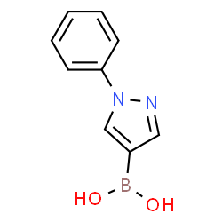 ChemSpider 2D Image | (1-Phenyl-1H-pyrazol-4-yl)boronic acid | C9H9BN2O2