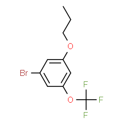 ChemSpider 2D Image | 1-Bromo-3-propoxy-5-(trifluoromethoxy)benzene | C10H10BrF3O2