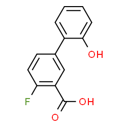 ChemSpider 2D Image | 4-Fluoro-2'-hydroxy-3-biphenylcarboxylic acid | C13H9FO3