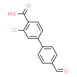 ChemSpider 2D Image | 3-Chloro-4'-formyl-4-biphenylcarboxylic acid | C14H9ClO3