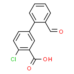 ChemSpider 2D Image | 4-Chloro-2'-formyl-3-biphenylcarboxylic acid | C14H9ClO3