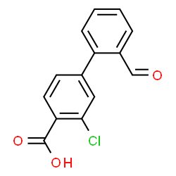 ChemSpider 2D Image | 3-Chloro-2'-formyl-4-biphenylcarboxylic acid | C14H9ClO3