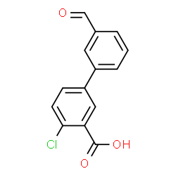 ChemSpider 2D Image | 4-Chloro-3'-formyl-3-biphenylcarboxylic acid | C14H9ClO3