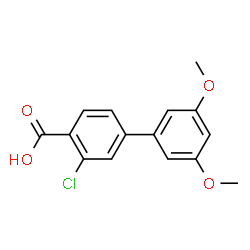 ChemSpider 2D Image | 3-Chloro-3',5'-dimethoxy-4-biphenylcarboxylic acid | C15H13ClO4