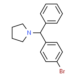 ChemSpider 2D Image | 1-((4-Bromophenyl)(phenyl)methyl)pyrrolidine | C17H18BrN