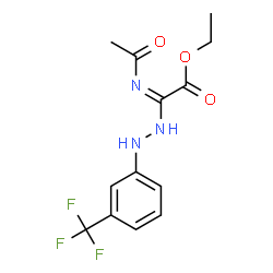 ChemSpider 2D Image | Ethyl (2E)-(acetylimino){2-[3-(trifluoromethyl)phenyl]hydrazino}acetate | C13H14F3N3O3