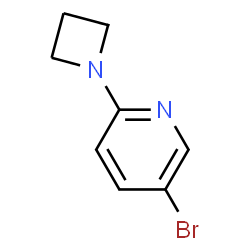 ChemSpider 2D Image | 2-(1-Azetidinyl)-5-bromopyridine | C8H9BrN2