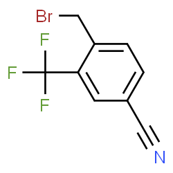 ChemSpider 2D Image | 4-(Bromomethyl)-3-(trifluoromethyl)benzonitrile | C9H5BrF3N