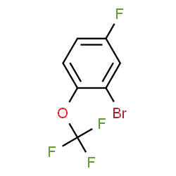 ChemSpider 2D Image | 2-Bromo-4-fluoro-1-(trifluoromethoxy)benzene | C7H3BrF4O