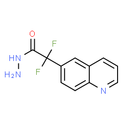 ChemSpider 2D Image | 2,2-Difluoro-2-(6-quinolinyl)acetohydrazide | C11H9F2N3O