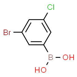 ChemSpider 2D Image | (3-Bromo-5-chlorophenyl)boronic acid | C6H5BBrClO2