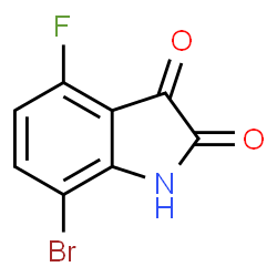 ChemSpider 2D Image | 7-bromo-4-fluoroindoline-2,3-dione | C8H3BrFNO2