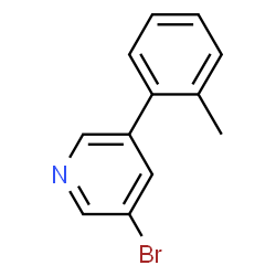 ChemSpider 2D Image | 3-Bromo-5-(o-tolyl)pyridine | C12H10BrN
