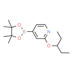 ChemSpider 2D Image | 2-(3-Pentanyloxy)-4-(4,4,5,5-tetramethyl-1,3,2-dioxaborolan-2-yl)pyridine | C16H26BNO3