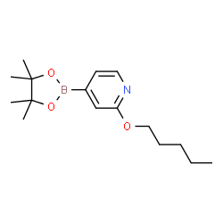 ChemSpider 2D Image | 2-(Pentyloxy)-4-(4,4,5,5-tetramethyl-1,3,2-dioxaborolan-2-yl)pyridine | C16H26BNO3