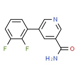 ChemSpider 2D Image | 5-(2,3-Difluorophenyl)nicotinamide | C12H8F2N2O