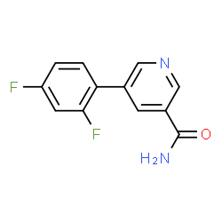 ChemSpider 2D Image | 5-(2,4-Difluorophenyl)nicotinamide | C12H8F2N2O