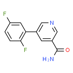ChemSpider 2D Image | 5-(2,5-Difluorophenyl)nicotinamide | C12H8F2N2O