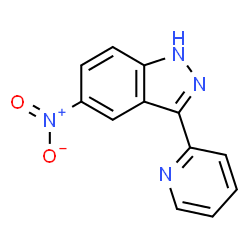 ChemSpider 2D Image | 5-Nitro-3-(2-pyridinyl)-1H-indazole | C12H8N4O2