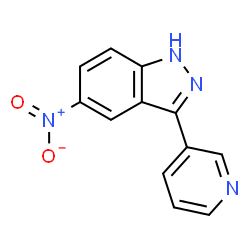 ChemSpider 2D Image | 5-Nitro-3-(3-pyridinyl)-1H-indazole | C12H8N4O2