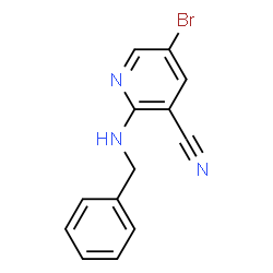ChemSpider 2D Image | 2-(benzylamino)-5-bromo-pyridine-3-carbonitrile | C13H10BrN3