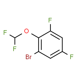 ChemSpider 2D Image | 1-Bromo-2-(difluoromethoxy)-3,5-difluorobenzene | C7H3BrF4O