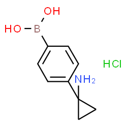 ChemSpider 2D Image | (4-(1-Aminocyclopropyl)phenyl)boronic acid hydrochloride | C9H13BClNO2