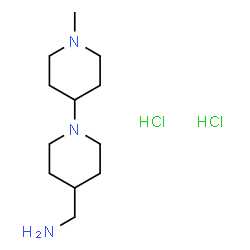 ChemSpider 2D Image | 1-(1'-Methyl-1,4'-bipiperidin-4-yl)methanamine dihydrochloride | C12H27Cl2N3