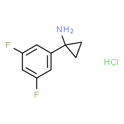 ChemSpider 2D Image | 1-(3,5-Difluorophenyl)cyclopropanamine hydrochloride (1:1) | C9H10ClF2N