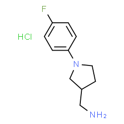 ChemSpider 2D Image | (1-(4-Fluorophenyl)pyrrolidin-3-yl)methanamine hydrochloride | C11H16ClFN2