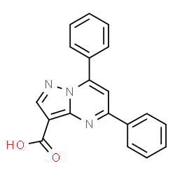 ChemSpider 2D Image | 5,7-Diphenylpyrazolo[1,5-a]pyrimidine-3-carboxylic acid | C19H13N3O2