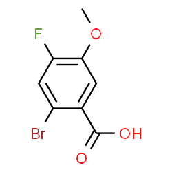 ChemSpider 2D Image | 2-Bromo-4-fluoro-5-methoxybenzoic acid | C8H6BrFO3