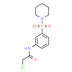 ChemSpider 2D Image | 2-Chloro-N-[3-(1-piperidinylsulfonyl)phenyl]acetamide | C13H17ClN2O3S
